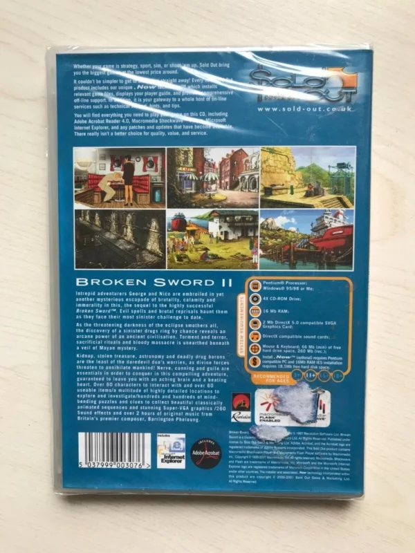 Broken Sword II: The Smoking Mirror Windows 95, 98,me 2001 Top-quality