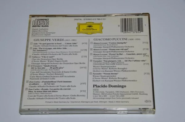 Sings Verdi & Puccini Placido Domingo 1999 CD Top-quality Free UK shipping