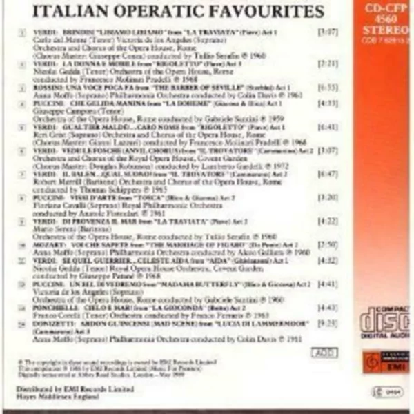 Italian Famous Arias Various 1994 CD Top-quality Free UK shipping