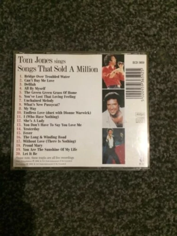 Tom Jones - Sings the Songs That Sold a Million Tom Jones 2001 CD Top-quality