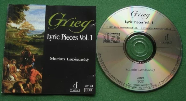 Grieg Lyric Pieces Vol 1 Grieg (Marian Lapsansky) 1996 CD Top-quality