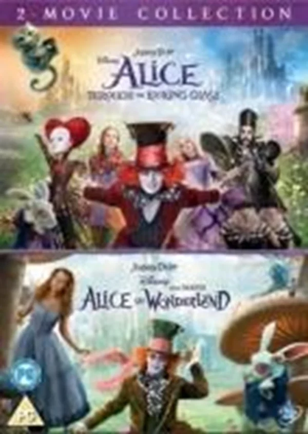 Alice Through The Looking Glass/Alice In Wonderland Johnny Depp 2016 DVD
