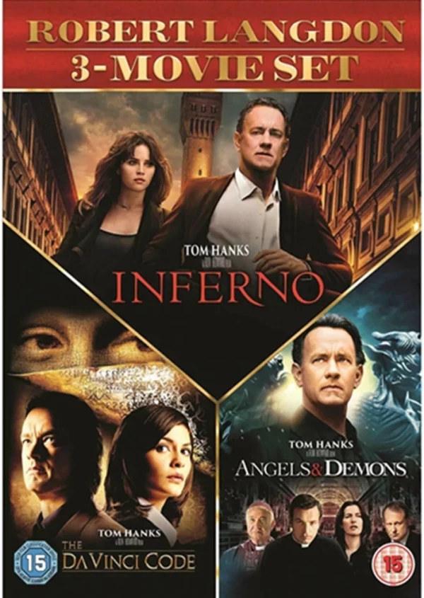 Inferno / Angels and Demons / The Da Vinci Code Tom Hanks 2017 DVD Top-quality