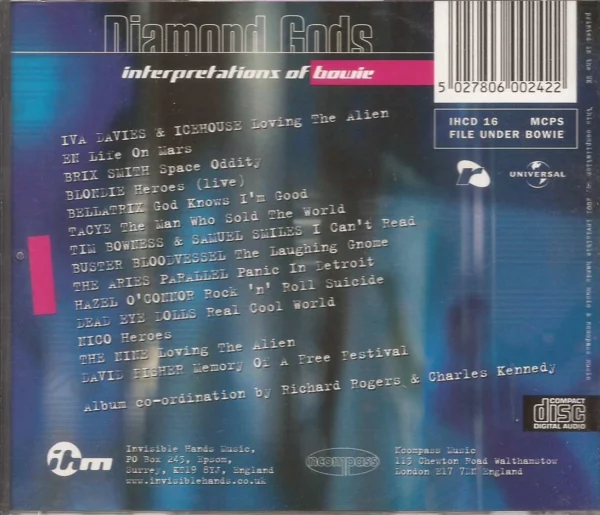 Diamond Gods: Interpretations of Bowie Various Artists 2001 CD Top-quality