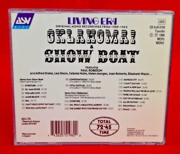 Oklahoma!/Show Boat Original Casts CD Top-quality Free UK shipping