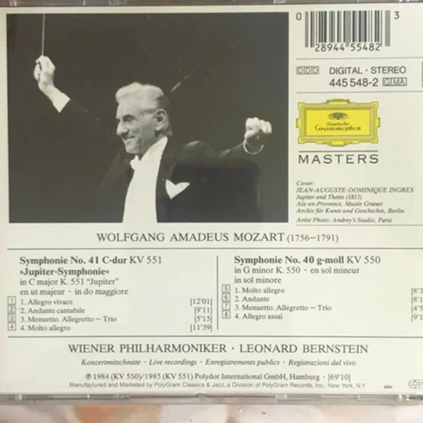 Symphonien Nos. 40 & 41 >>Jupiter<< Wolfgang Amadeus Mozart 1984 CD Top-quality