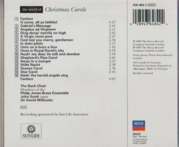 The World of Christmas Carols various 1993 CD Top-quality Free UK shipping