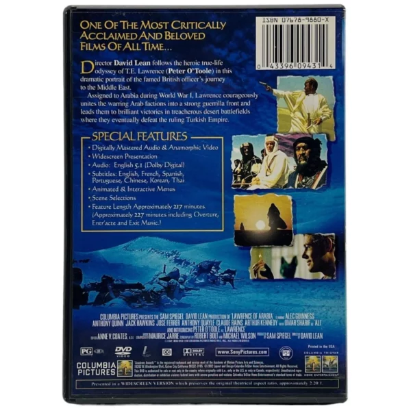 Lawrence of Arabia Alec Guinness 2002 New DVD Top-quality Free UK shipping