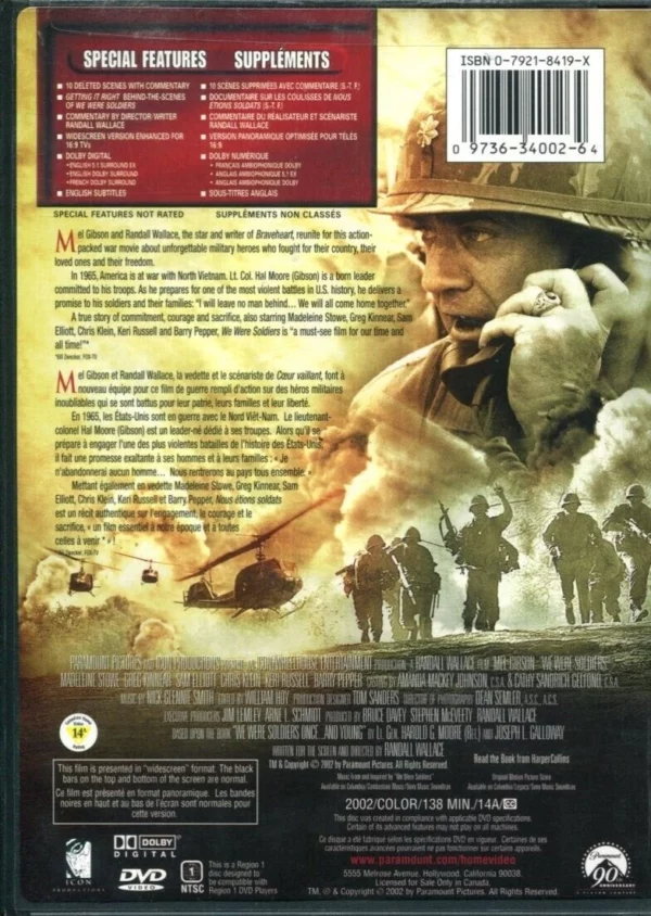 We Were Soldiers Mel Gibson 2002 DVD Top-quality Free UK shipping