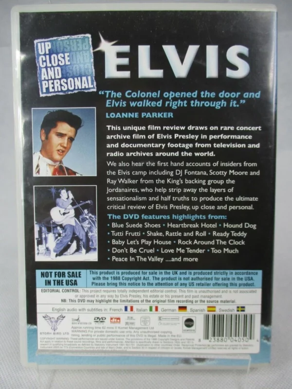 ELVIS - UP CLOSE AND PERSONAL 1988 DVD Top-quality Free UK shipping