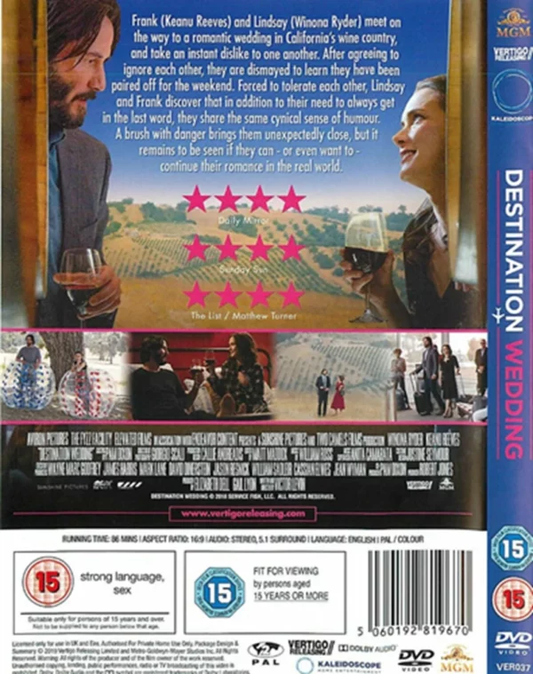 Destination Wedding Keanu Reeves 2019 New DVD Top-quality Free UK shipping