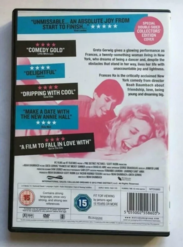 Frances Ha Greta Gerwig 2012 DVD Top-quality Free UK shipping