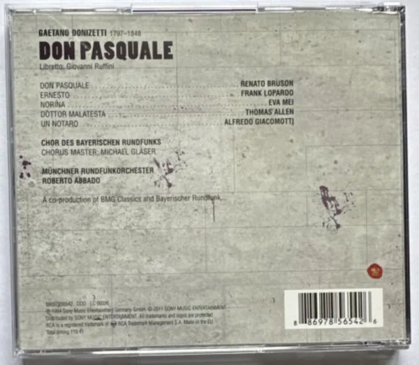 Donizetti: Don Pasquale Roberto Abbado 1994 CD Top-quality Free UK shipping