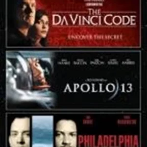 APOLLO 13/PHILADELPHIA/THE DA VINCI CODE Tom Hanks 2009 New DVD Top-quality