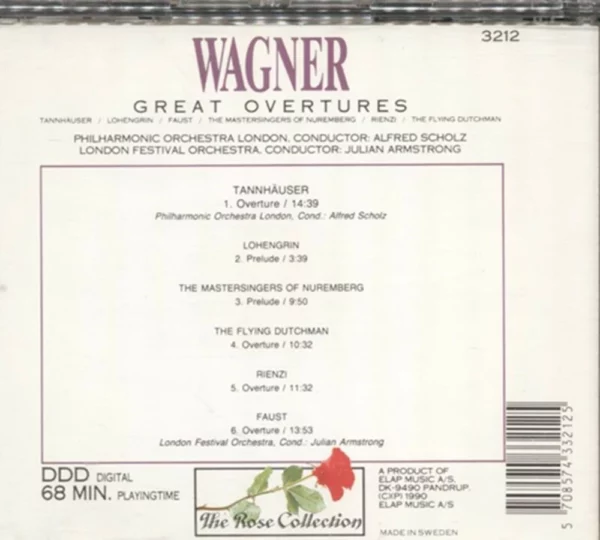 Wagner - Great Overtures Various 1990 CD Top-quality Free UK shipping