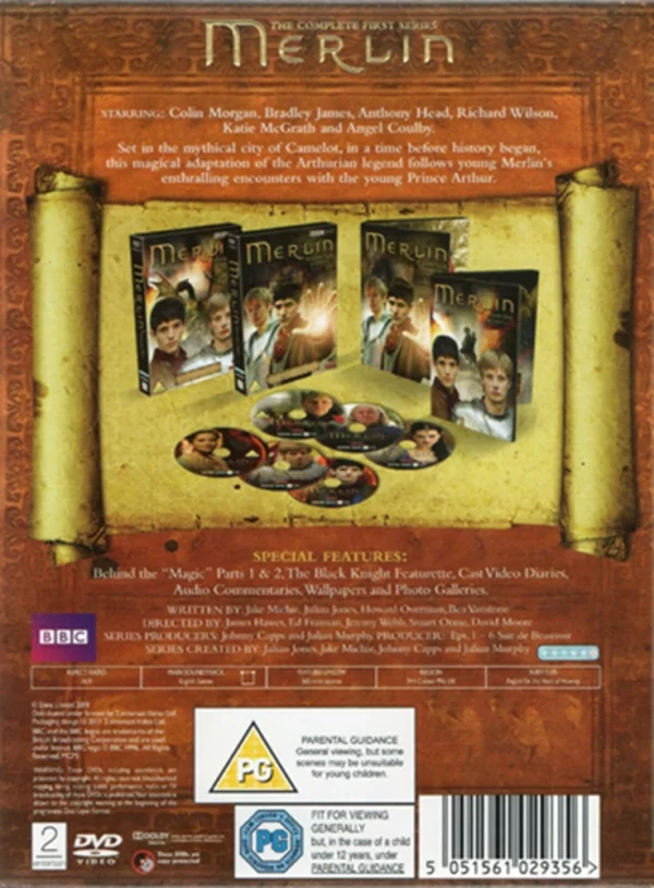 Merlin - Series 1 Colin Morgan 2013 DVD Top-quality Free UK shipping