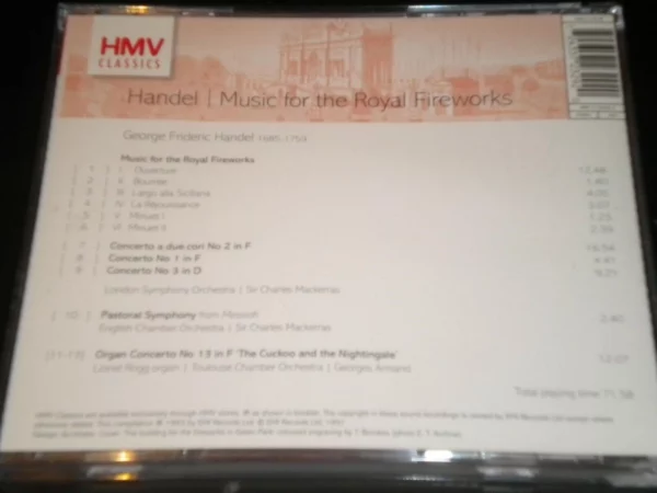 Music For The Royal Fireworks various 1997 CD Top-quality Free UK shipping