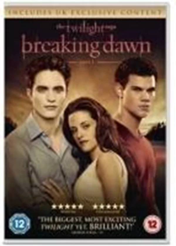 The Twilight Saga: Breaking Dawn - Part 1 Kristen Stewart 2012 DVD Top-quality