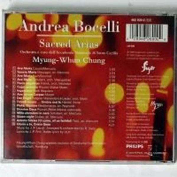 Sacred Arias Andrea Bocelli 1999 CD Top-quality Free UK shipping