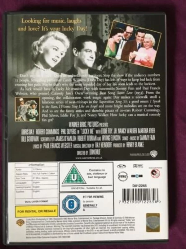 Lucky Me Doris Day 1955 DVD Top-quality Free UK shipping