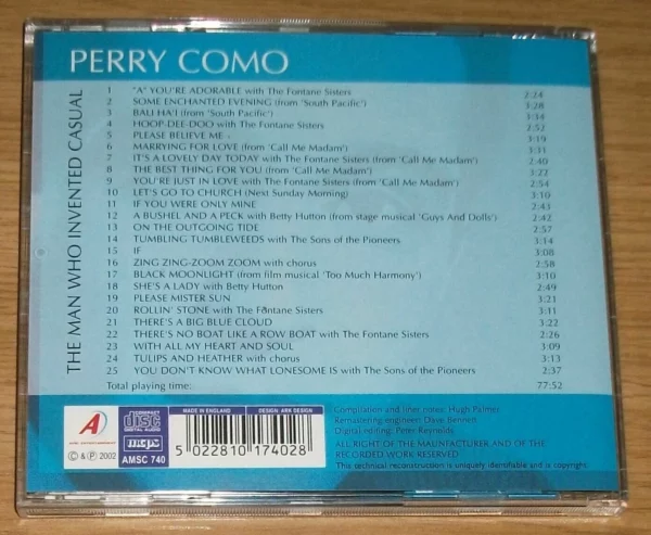 The Man Who Invented Casual Perry Como 2003 CD Top-quality Free UK shipping