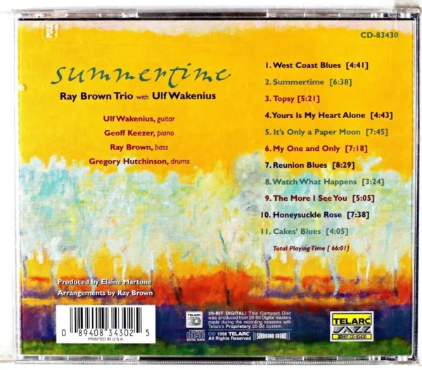 Summertime Ray Brown 1998 CD Top-quality Free UK shipping