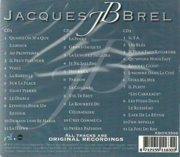 Jaques Brel Jacques BREL 2009 CD Top-quality Free UK shipping