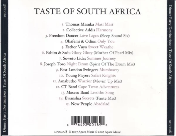 Taste of South Africa Various 2007 CD Top-quality Free UK shipping