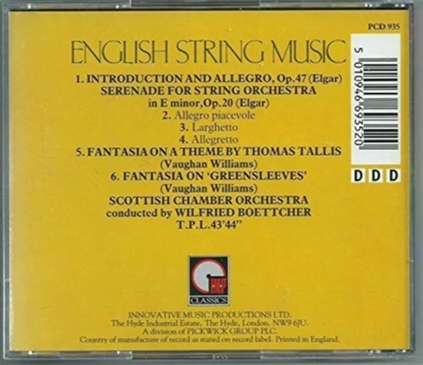 English String Music Wilfried Boettcher CD Top-quality Free UK shipping