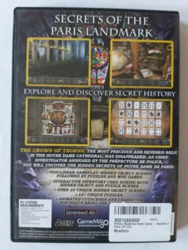 Hidden Mysteries Notre Dame - Secrets in Paris Windows XP 2011 New Top-quality