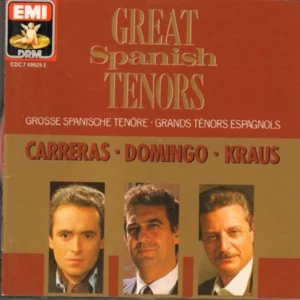 Great Spanish Tenors Carreras/Domingo/Kraus 1990 CD Top-quality