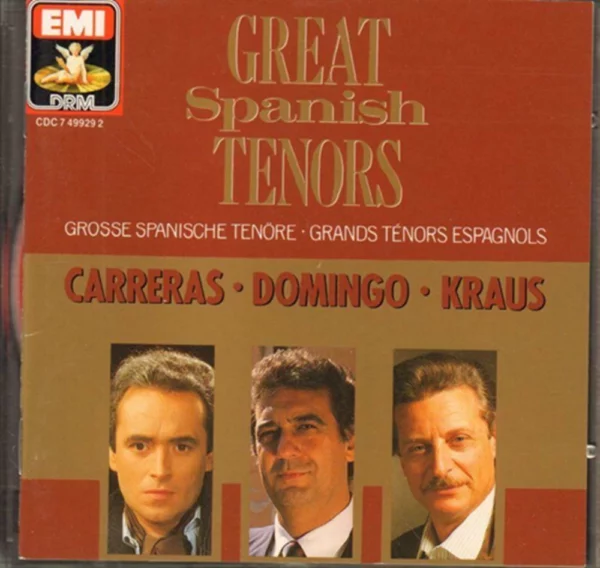 Great Spanish Tenors Carreras/Domingo/Kraus 1990 CD Top-quality