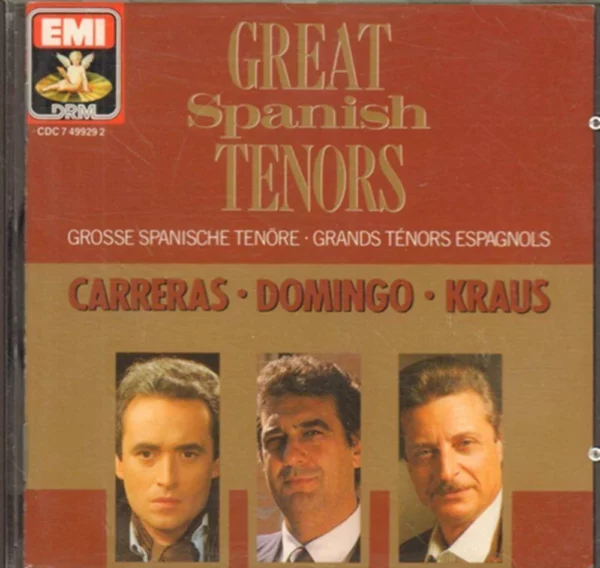 Great Spanish Tenors Carreras/Domingo/Kraus 1990 CD Top-quality