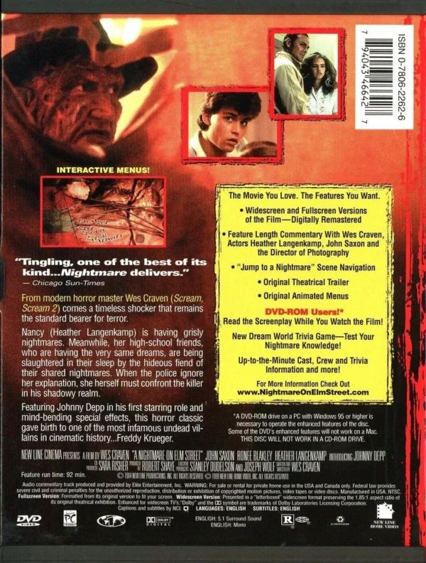 Nightmare on Elm Street John Saxon 2001 DVD Top-quality Free UK shipping