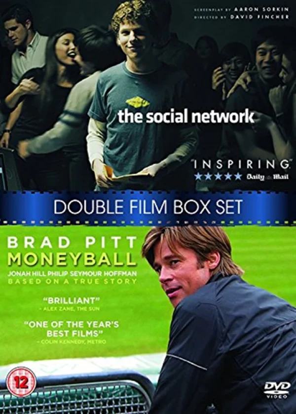 Moneyball / The Social Network Brad Pitt 2012 New DVD Top-quality