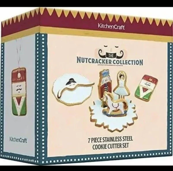 KitchenCraft The Christmas Nutcracker Collection Gift Boxed 7 Cookie Cutters New