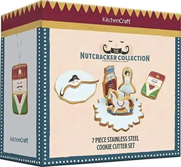 KitchenCraft The Christmas Nutcracker Collection Gift Boxed 7 Cookie Cutters New