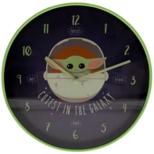 Star Wars: The Mandalorian Cutest 25cm Plastic Wall Clock Top-quality