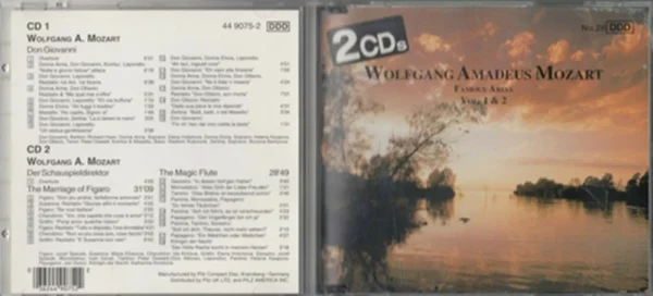 Famous Arias Vol 1 & 2 Wolfgang Amadeus Mozart 1992 CD Top-quality