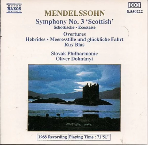 Symphony No. 3 "Scottish" various 1988 CD Top-quality Free UK shipping