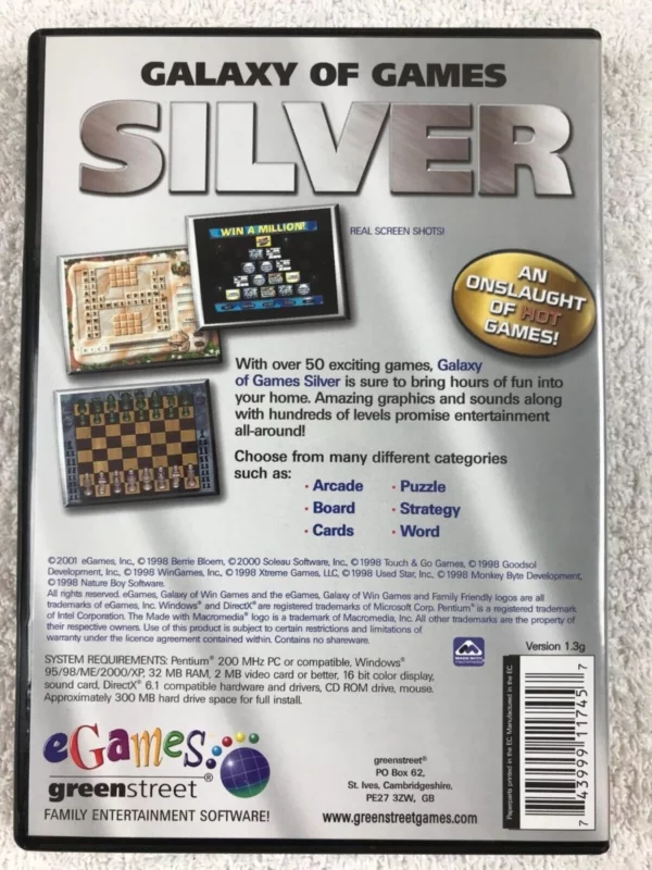 Galaxy of Games Silver Windows 98 1998 Top-quality Free UK shipping