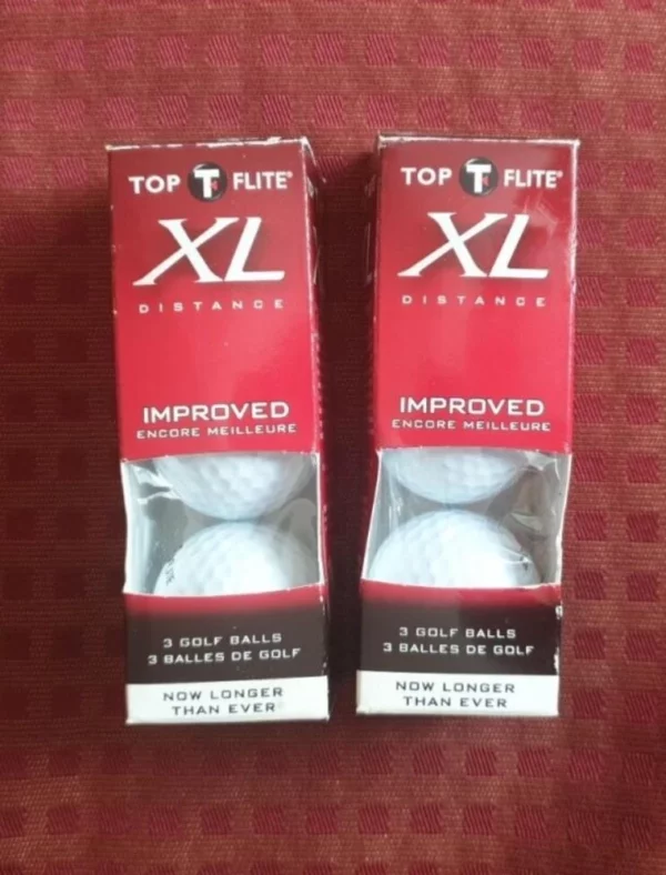 6 x Top Flite XL Distance Golf Balls - 2 Boxes Of 3 - Afterburner Core - Unused