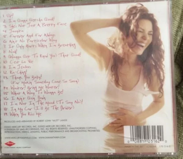 Up! Shania Twain 2002 CD Top-quality Free UK shipping