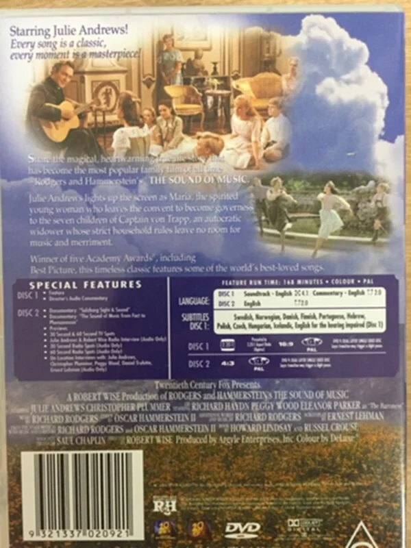 The Sound Of Music Julie Andrews Special Edition 1965 DVD Top-quality