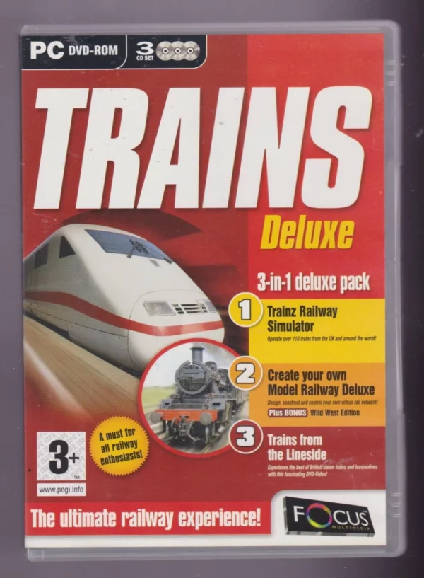 Trains Deluxe Pack 3 in 1 Windows XP 2006 New Top-quality Free UK shipping