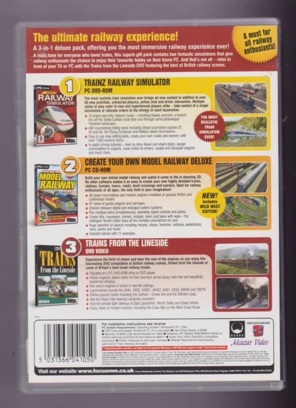 Trains Deluxe Pack 3 in 1 Windows XP 2006 New Top-quality Free UK shipping