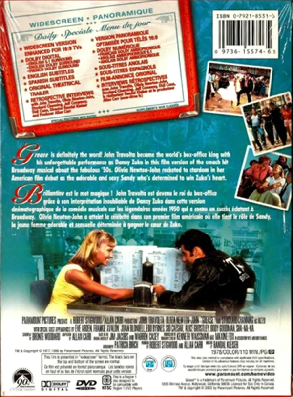 Grease John Travolta 1998 DVD Top-quality Free UK shipping