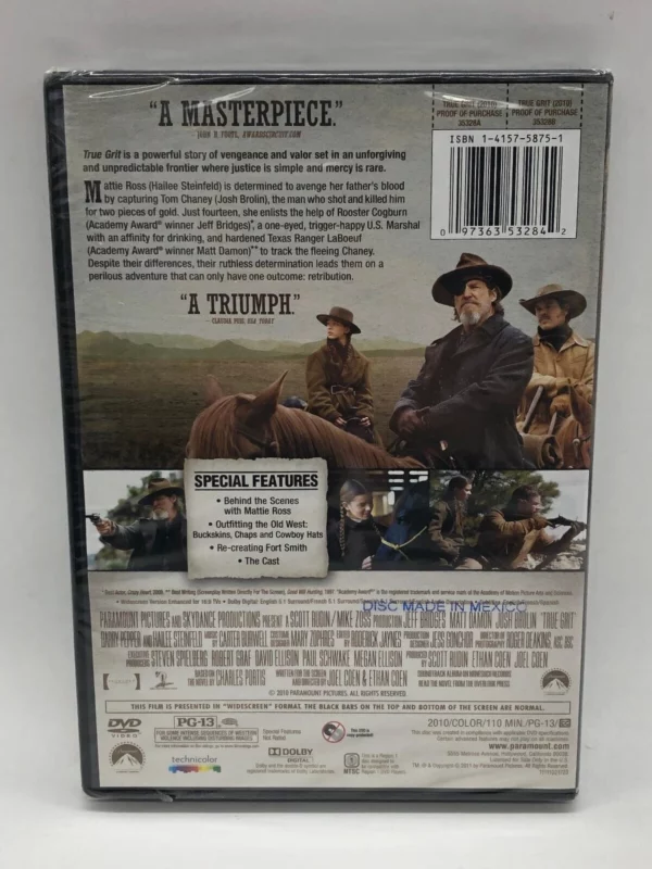 True Grit Jeff Bridges, Matt Damon, Josh Brolin, Hailee Steinfeld 2011 DVD