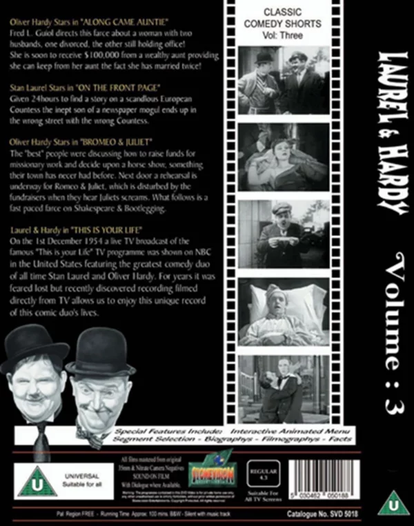 Laurel And Hardy - Vol. 3 Stan Laurel New DVD Top-quality Free UK shipping