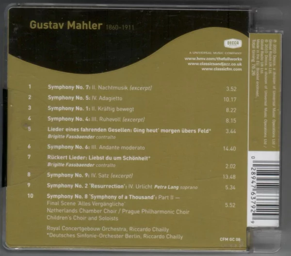 Discover Mahler Gustav Mahler 2010 CD Top-quality Free UK shipping